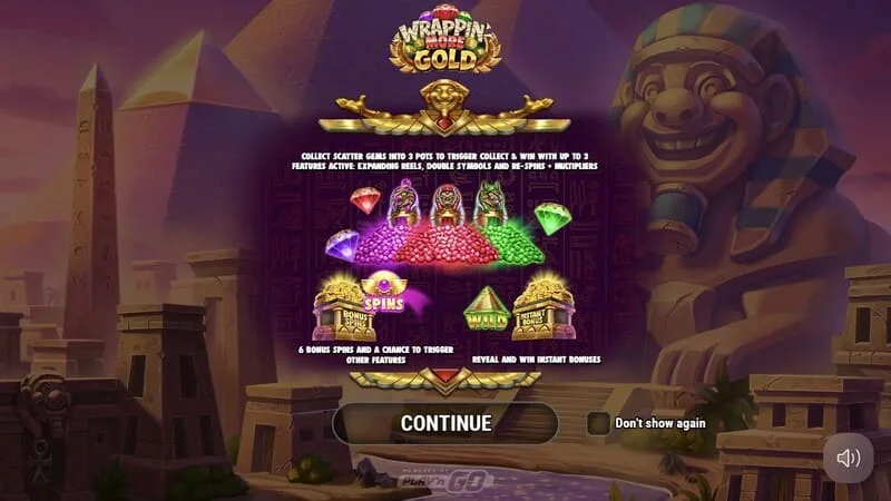 Wrappin' More Gold - menyja kryesore me mumje dhe piramida